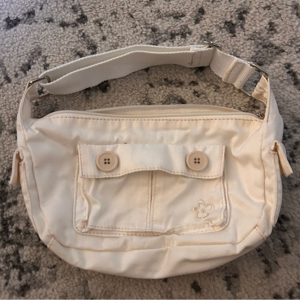 White canvas LIMITED TOO purse 9x7 purse bag